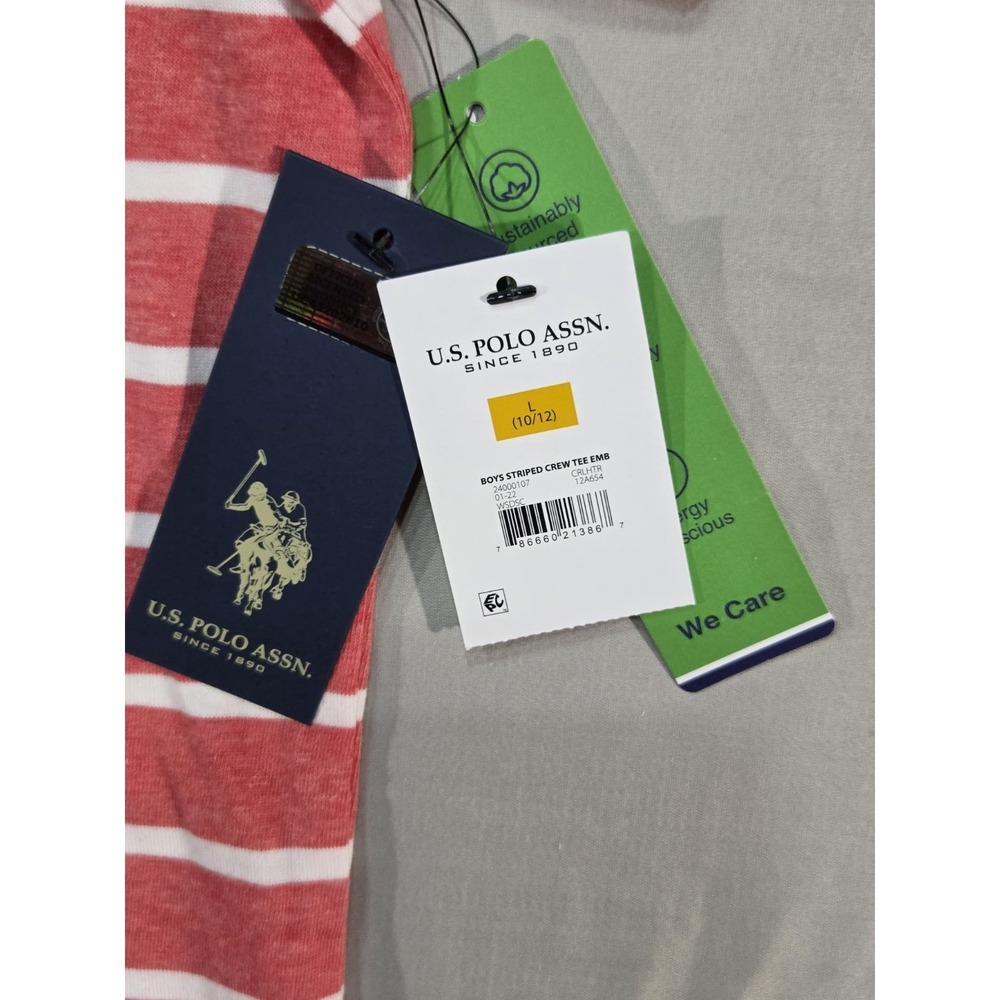 U.S. Polo Assn. Boys Crew Neck Short Sleeve T-Shirt NEW SIZE 10/12 LARGE - Picture 7 of 10